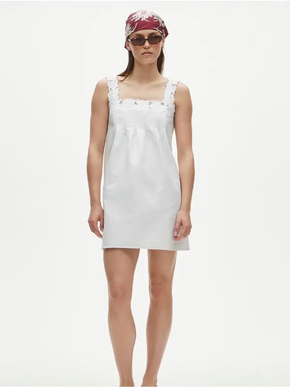J. Crew Ondine White Cotton Mini Dress